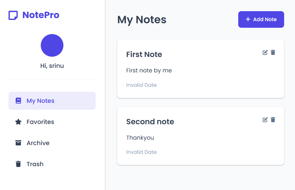 Notes App – A Spring Boot Based Application